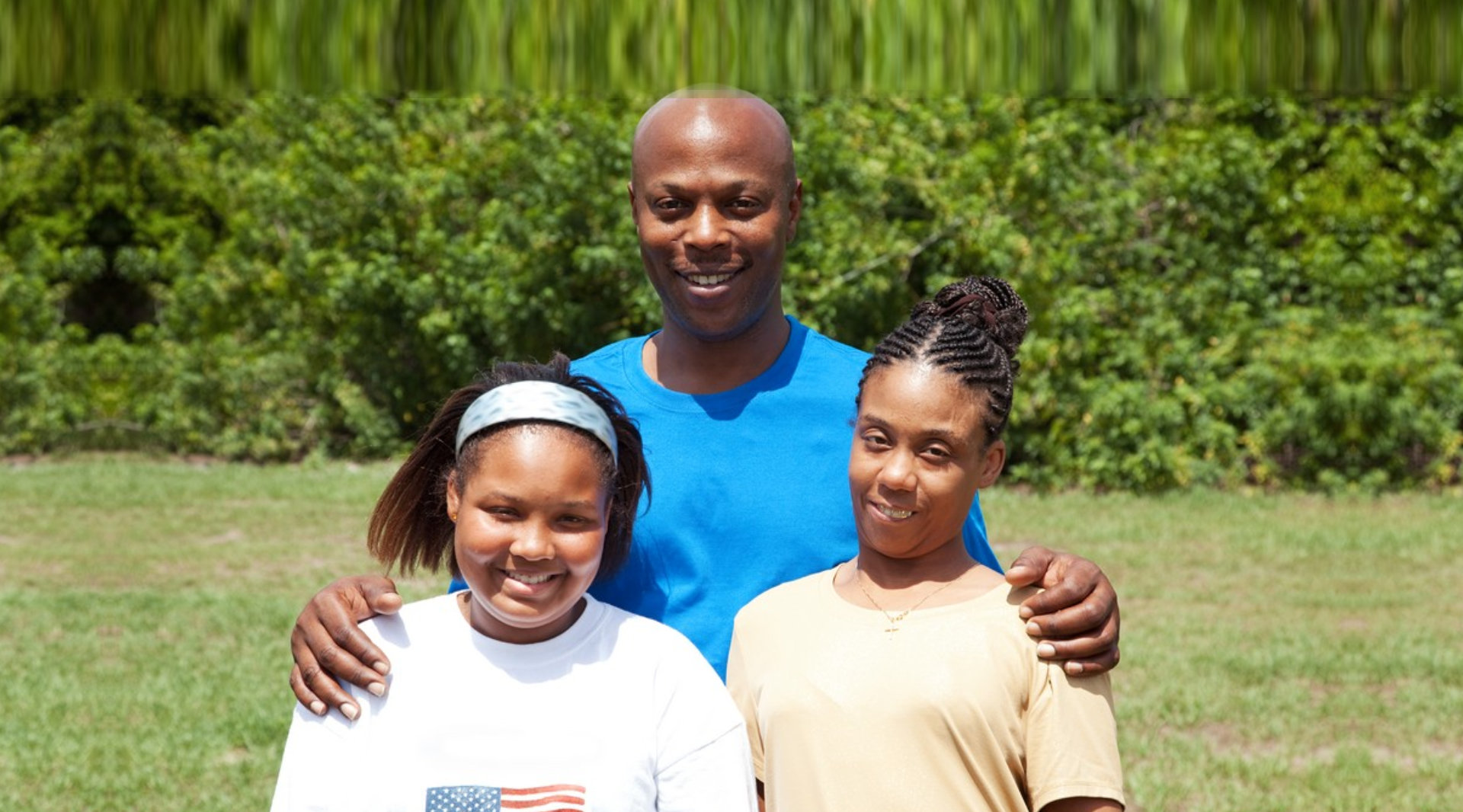 father with his daughters